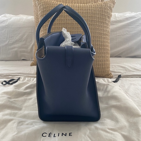 Celine Calfskin Large Tie Knot Tote-Cobalt Blue - Picture 4 of 7